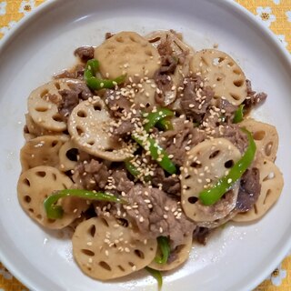 ごはんがススム！シャキシャキ蓮根と牛肉の炒めもの